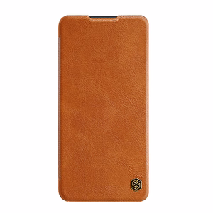 Чехол-книжка Nillkin Qin для Xiaomi Redmi Note 11T 5G / Note 11S 5G / Note 11 5G (China) / Poco M4 Pro 5G с защитой камеры коричневый