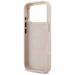 GUESS ümbris jaoks IPHONE 17 Pro compatible with MagSafe GUHMP17LPSAMSECP (PU W/ Peony Hot Stamp) roosa