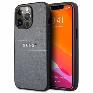 Guess GUHCP13LPSASBGR iPhone 13 Pro / 13 6.1" grey/grey Saffiano Strap