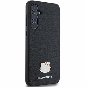 Hello Kitty Metal Logo Kitty Head ümbris jaoks Samsung Galaxy A55 - must