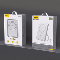 Dudao K28 10000mAh PD 22.5W MagSafe Powerbank metallist korpuse ja rõngaga - hõbedane