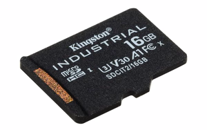Kingston Technology 16GB microSDHC Industrial C10 A1 pSLC kaart + SD adapter