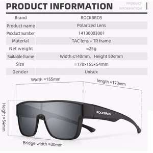 Rockbros SP304 polariseeritud rattaprillid - must