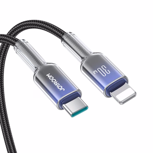 Joyroom S-A42 Crystal-Clear Series 30W USB-C - Lightning cable 1.2m - black