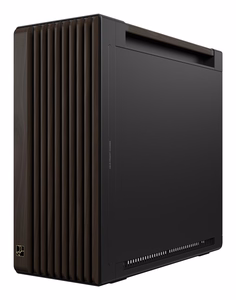 ASUS ProArt PA602 puidudisainiga moodne must keskmise tornmõõduga arvutikorpus metallpaneeliga, must/puit