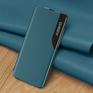 Eco Leather View Case elegantne raamaturiiuli tüüpi ümbris koos jalutusalusega Samsung Galaxy A72 4G punane