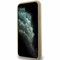 Hello Kitty Leather Kitty Head MagSafe ümbris jaoks iPhone 11 / Xr - kuldne