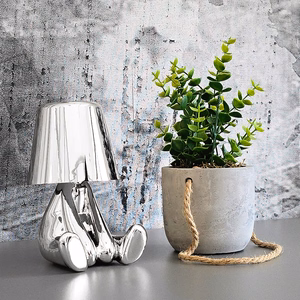Night lamp hõbedane Man disain H