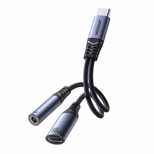 Joyroom SY-C02 2in1 DAC adapter USB-C to USB-C / 3.5 mm mini jack - must