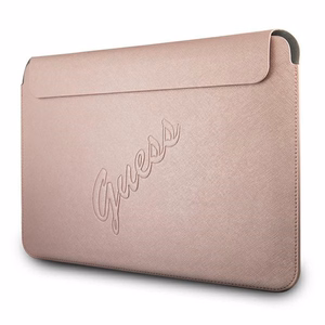 Guess Saffiano Script cover jaoks a 13" laptop - roosa