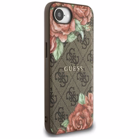 Guess 4G Flowers Print MagSafe ümbris jaoks iPhone 16e - brown