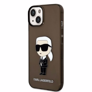 Чехол Karl Lagerfeld Ikonik Karl для iPhone 14 Plus — чёрный