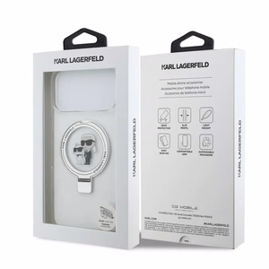 Чехол Karl Lagerfeld Ringstand Karl and Choupette MagSafe для Apple iPhone 17 Pro