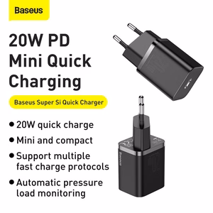 Baseus Super Si 20W USB-C laadija, valge (CCSUP-B02)