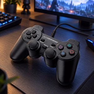 Esperanza EGG107K mängukontroller Gamepad PC, Playstation 3 analoog / digitaal USB 2.0 must