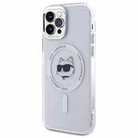 Karl Lagerfeld IML Metal Choupette Head MagSafe iPhone 12 Ümbris - valge