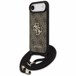 Guess 4G Big Logo Cord Stap Crossbody Ümbris jaoks iPhone 17 Air - Brown