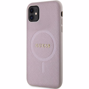 Guess GUHMN61PSAHMCP чехол для iPhone 11 / Xr - розовый Saffiano MagSafe