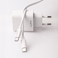 Maxlife MXTC-06-30AC PD QC laadija 1x USB-C 1x USB 30W valge + USB-C - USB-C kaabel 60W