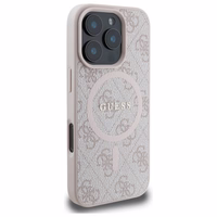 Guess 4G Ring Classic Logo MagSafe Ümbris jaoks iPhone 16 Pro Max - Roosa
