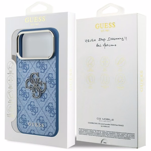 Guess 4G & Big Resin Logo ümbris iPhone 17 Pro / 18 Pro jaoks, helesinine