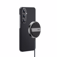 Benks Magnetic Armor Air Kevlar Ümbris Metal Frame 600D jaoks Samsung Galaxy S24 must