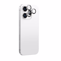 AmazingThing AR Aluminum 3 Lens Glass with Camera Lens Raamiga jaoks iPhone 16 Pro / 16 Pro Max - Hõbedane