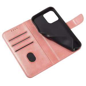 Magnet Ümbris jaoks Samsung Galaxy S23 Ultra Cover with Flip Wallet Stand roosa