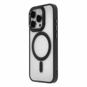 Satin Elegant Mag Ümbris jaoks iPhone 12 / 12 Pro 6,1" must