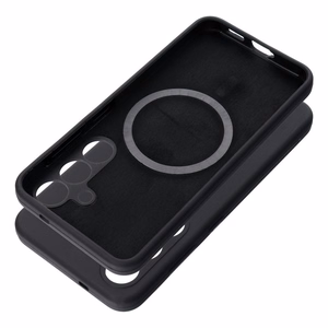 Ümbris SILICONE 2mm jaoks SAMSUNG S25 Edge compatible koos MagSafe must