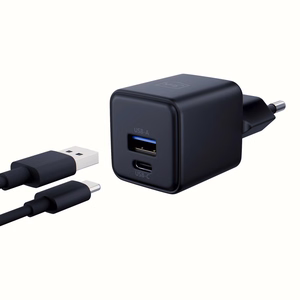 Must 3mk Hyper GaN võrgulaadija, 20 W, QC4+/PD/PPS, USB 1A1C, EL