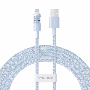 Baseus Gem USB-A kuni Lightning 2.4A kiirlaadimiskaabel 2 m, sinine