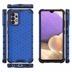 Samsung Galaxy A03s (166.5) sinisele Samsung Galaxy A03s (166.5) Honeycomb ümbris soomustatud kate geelraamiga