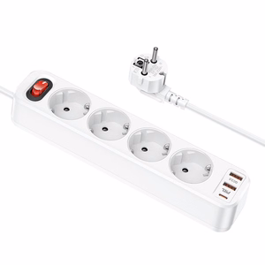 Charger-power strip Hoco NS1 (2xUSB; 1xUSB-C; 4xEU socket; 3A 20W) white
