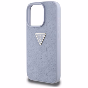 Guess Hot Stamp 4G Pattern Triangle Metal Logo Ümbris jaoks iPhone 16 Pro Max - lilla