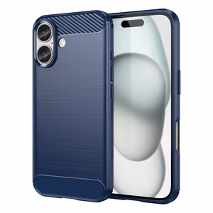 Carbon Ümbris jaoks iPhone 16 Plus - Sinine