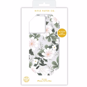 Rifle Paper Clear ümbris seadmele iPhone 14 Pro Max, Willow mustriga