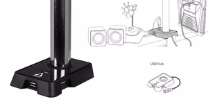 ARCTIC Z1 Monitor Arm 38"/34" koos USB Jaotur, Desk Mount