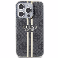 GUESS ümbris jaoks IPHONE 15 Pro GUHCP15LH4PSEGK (4G kuldne Stripe) must