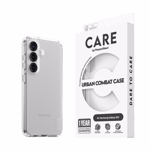 CARE by PanzerGlass Flagship Urban Combat Ümbris jaoks Samsung Galaxy S25 - Läbipaistev