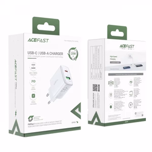Acefast wall Laadija USB Type C / USB 20W, PPS, PD, QC 3.0, AFC, FCP valge (A25 valge)