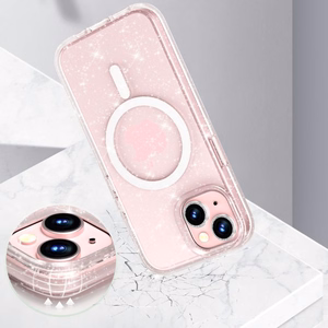 Tech-Protect FlexAir Hybrid MagSafe iPhone 15 Ümbris - Clear Glitter