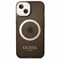 Guess GUHMP14MHTCMK iPhone 14 Plus 6.7" must/must hard ümbris kuldne Outline Translucent MagSafe