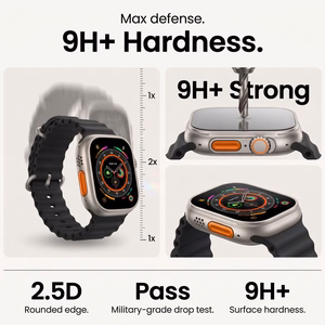 Tech-Protect Easy Set+ Karastatud klaas 2-pack jaoks Apple Watch Ultra 1/2 49mm - Clear