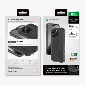 Amazing Thing Titan Pro Holder Чехол 10FT IP156.7PTHBK для Iphone 15 Pro Max чёрный с подставкой