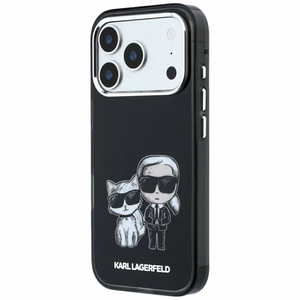 Karl Lagerfeld Smooth Karl & Choupette Bodies Sketch ümbris seadmele iPhone 18 Pro Max / 17 Pro Max, MagSafe-ühilduv – must