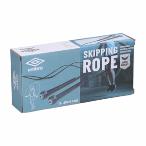 Umbro reguleeritav PVC-kiirushüppenöör, 280 cm, must