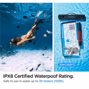 Spigen Spigen Aqua Shield A601 ümbris veekindel IPX8 - läbipaistev 2 tk.