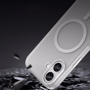 Magnetic Abrasive iPhone 17 Ümbris Compatible with MagSafe - Matt Valge