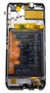 LCD screen Huawei P Smart 2021/Honor Y7a/Honor 10X Lite koos touch screen koos frame ja aku Midnight Must original (service pack)